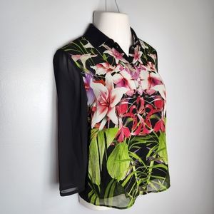 Ted Baker Black Floral Blouse 1